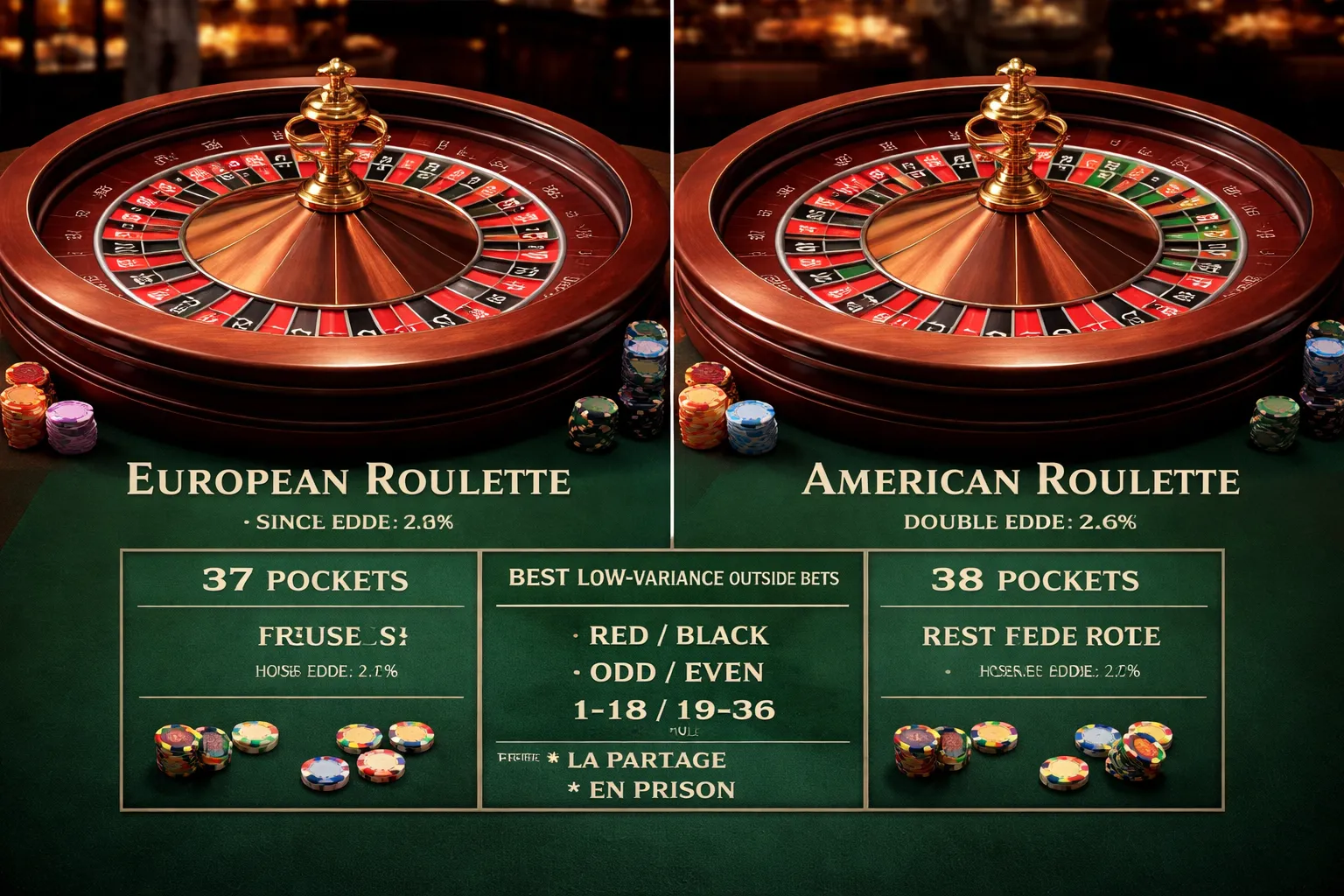5) Roulette (Best When You Choose the Right Wheel and Bets)
