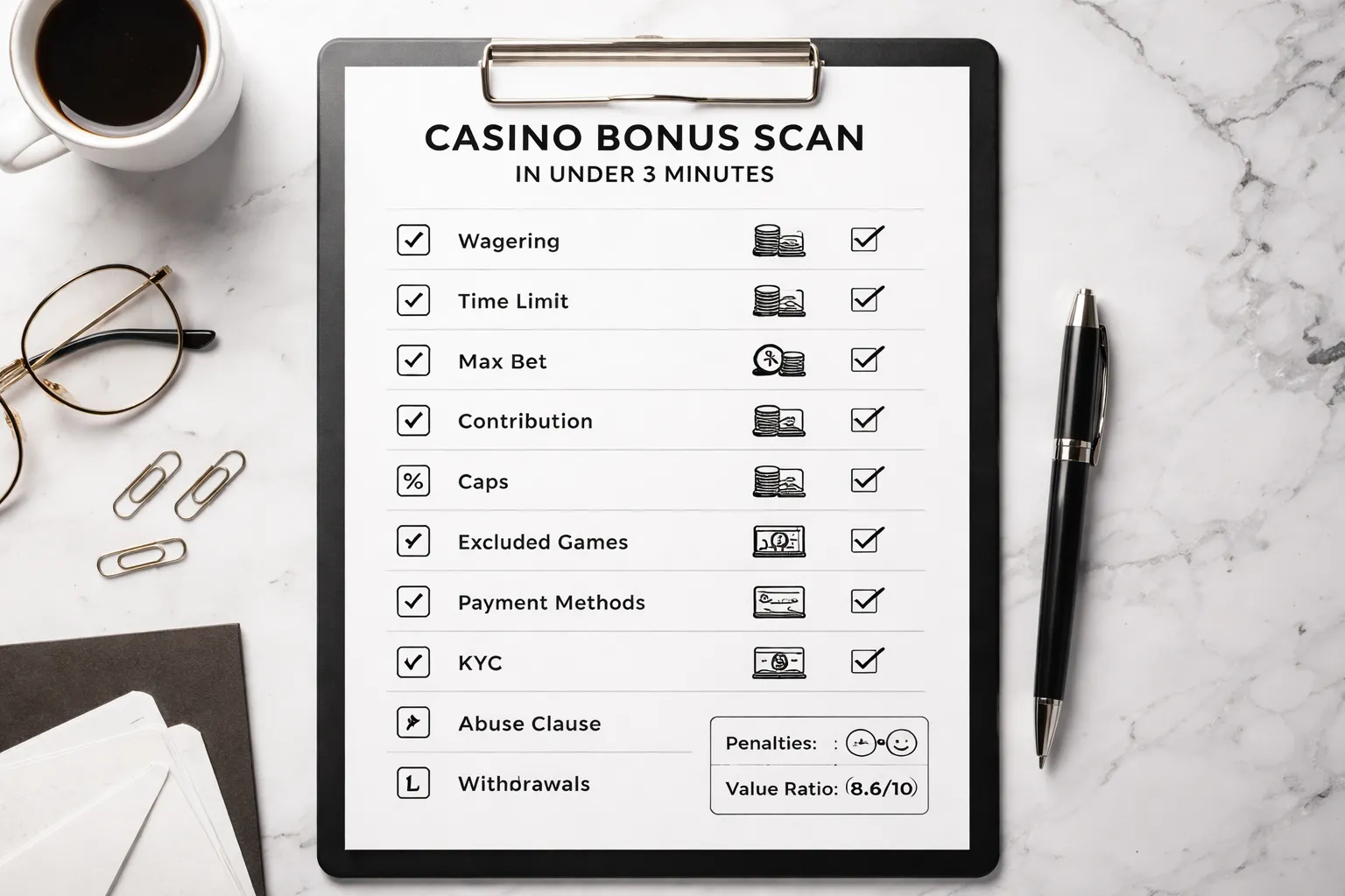 A practical checklist to evaluate any bonus in under 3 minutes