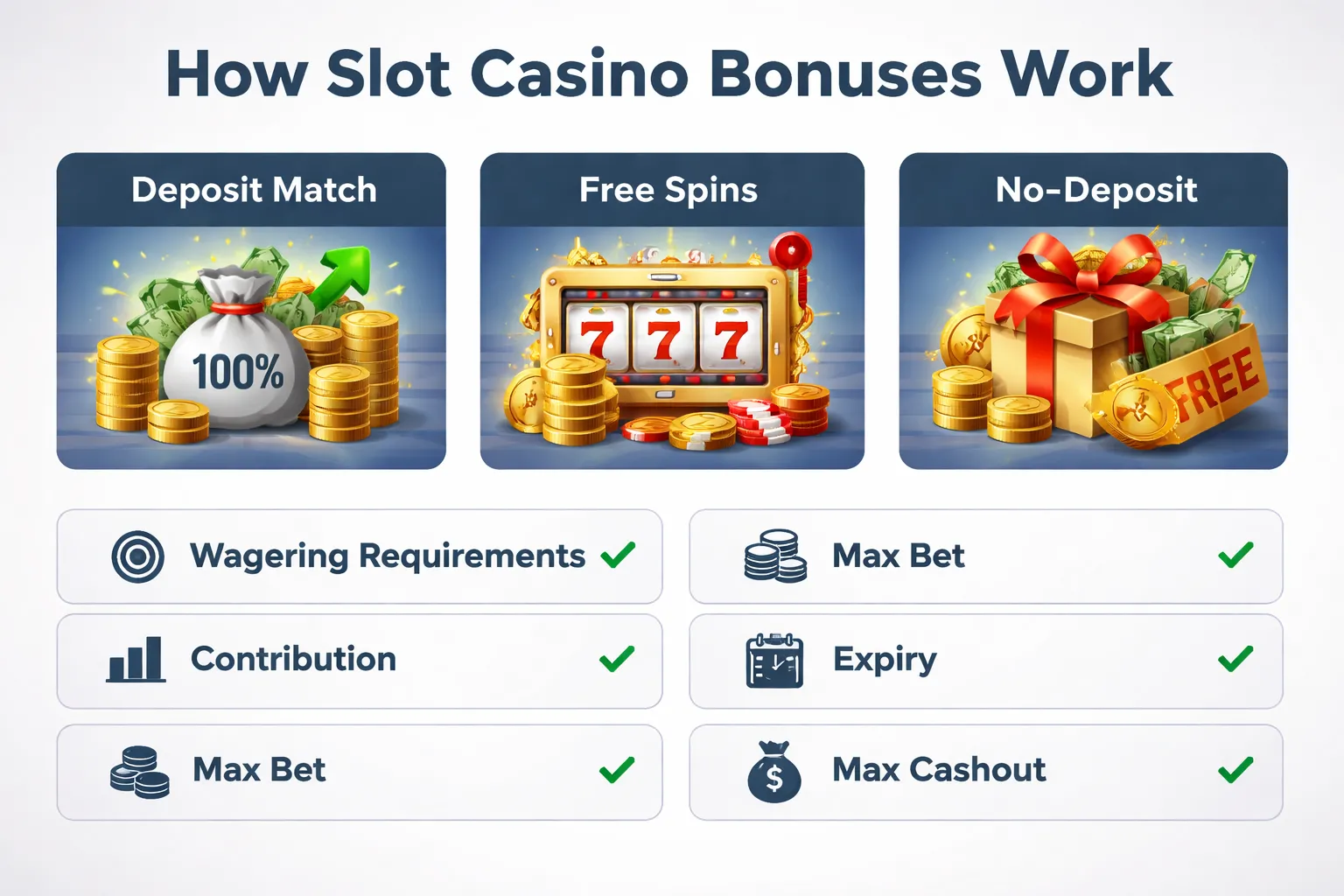 Bonuses for Slot Players: Free Spins, Match Bonuses & VIP Value