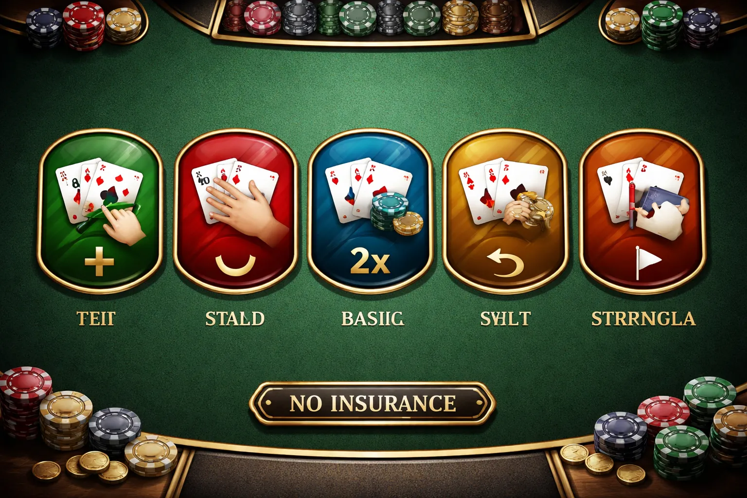 Core Decisions Explained: Hit, Stand, Double, Split, Surrender