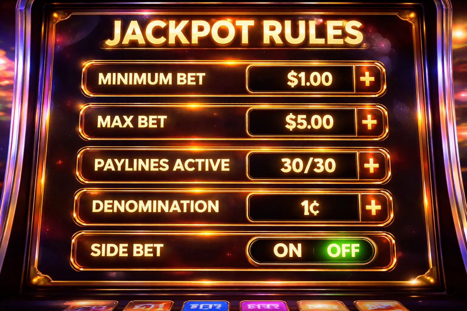 Eligibility rules: when a spin can actually win the progressive
