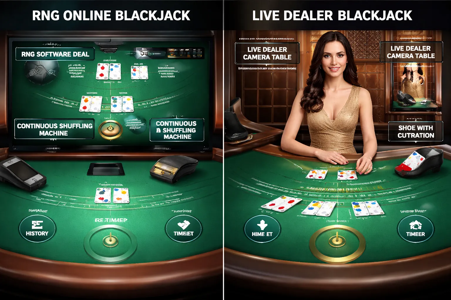 How Online Blackjack Deals, Shuffling, and RNG/Live Play Work