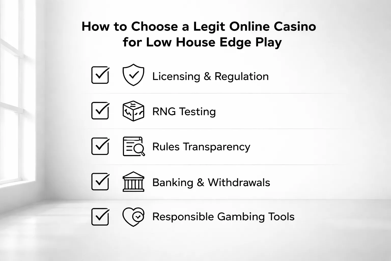 How to Choose a Legit Online Casino for Low-Edge Play (E-E-A-T Checklist)