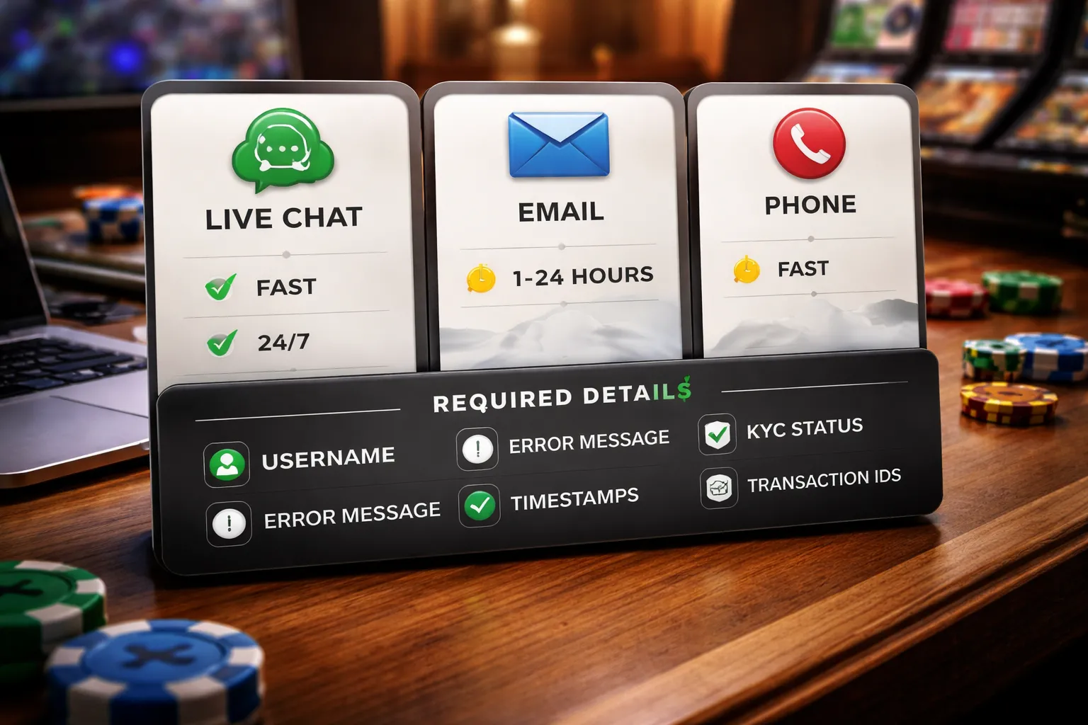 How to contact casino support efficiently (and get faster results)