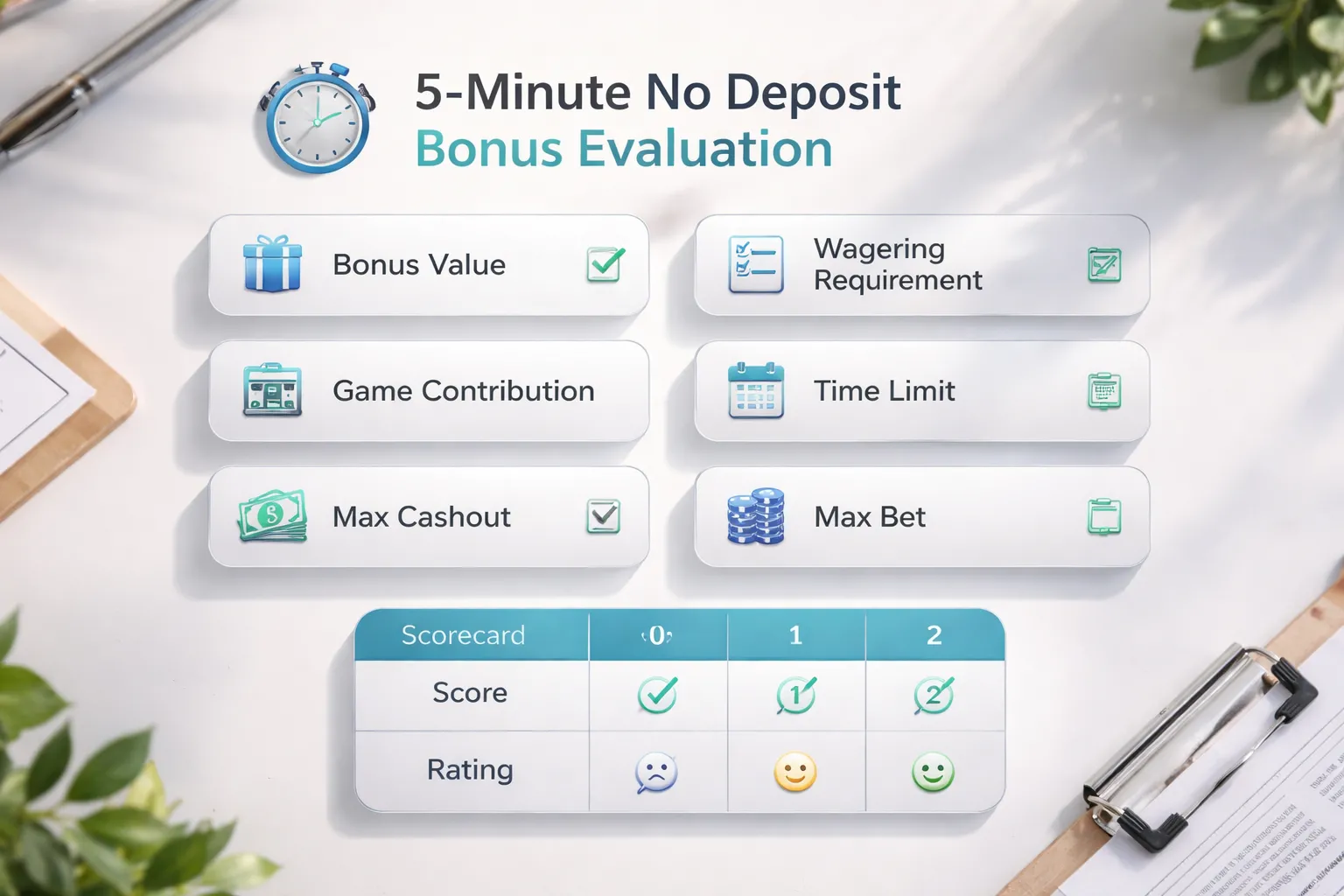 How to Evaluate a No Deposit Bonus in 5 Minutes (Comparison Framework)