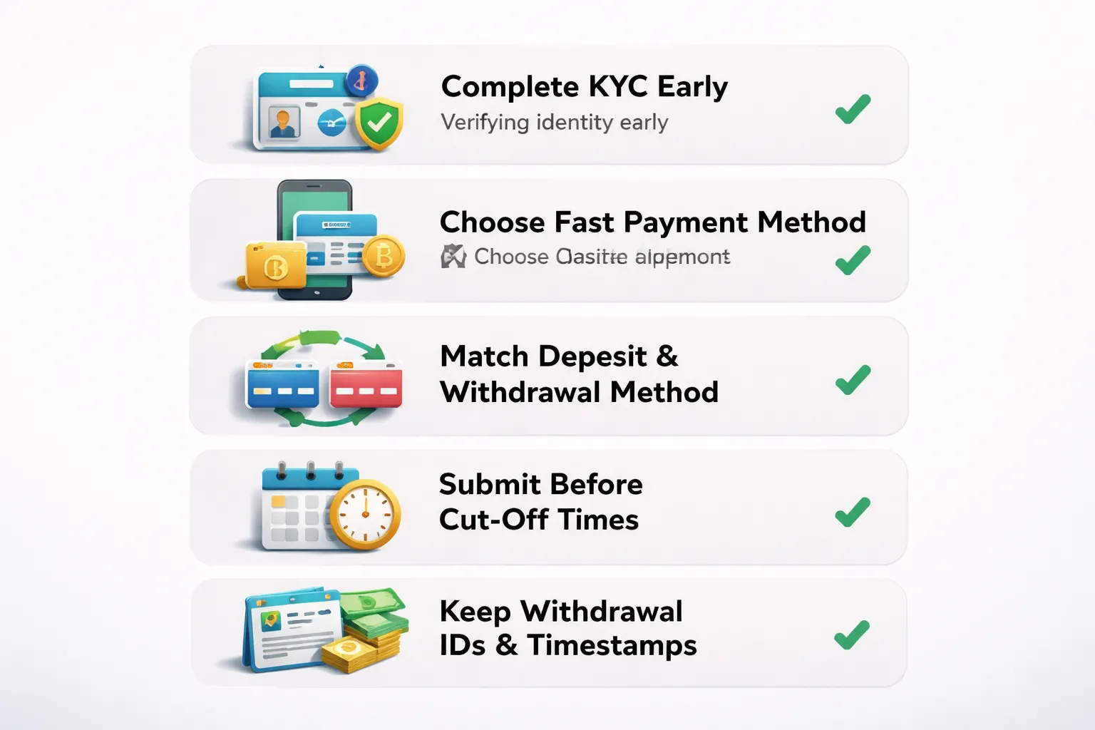 How to get faster payouts (player checklist)