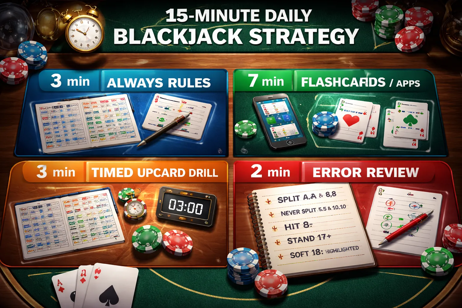 How to Memorize a Blackjack Basic Strategy Chart Faster