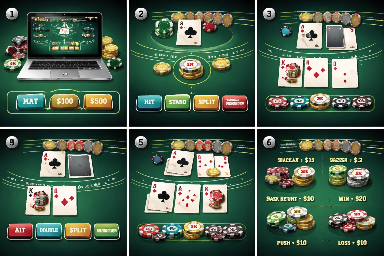 How to play online blackjack step by step