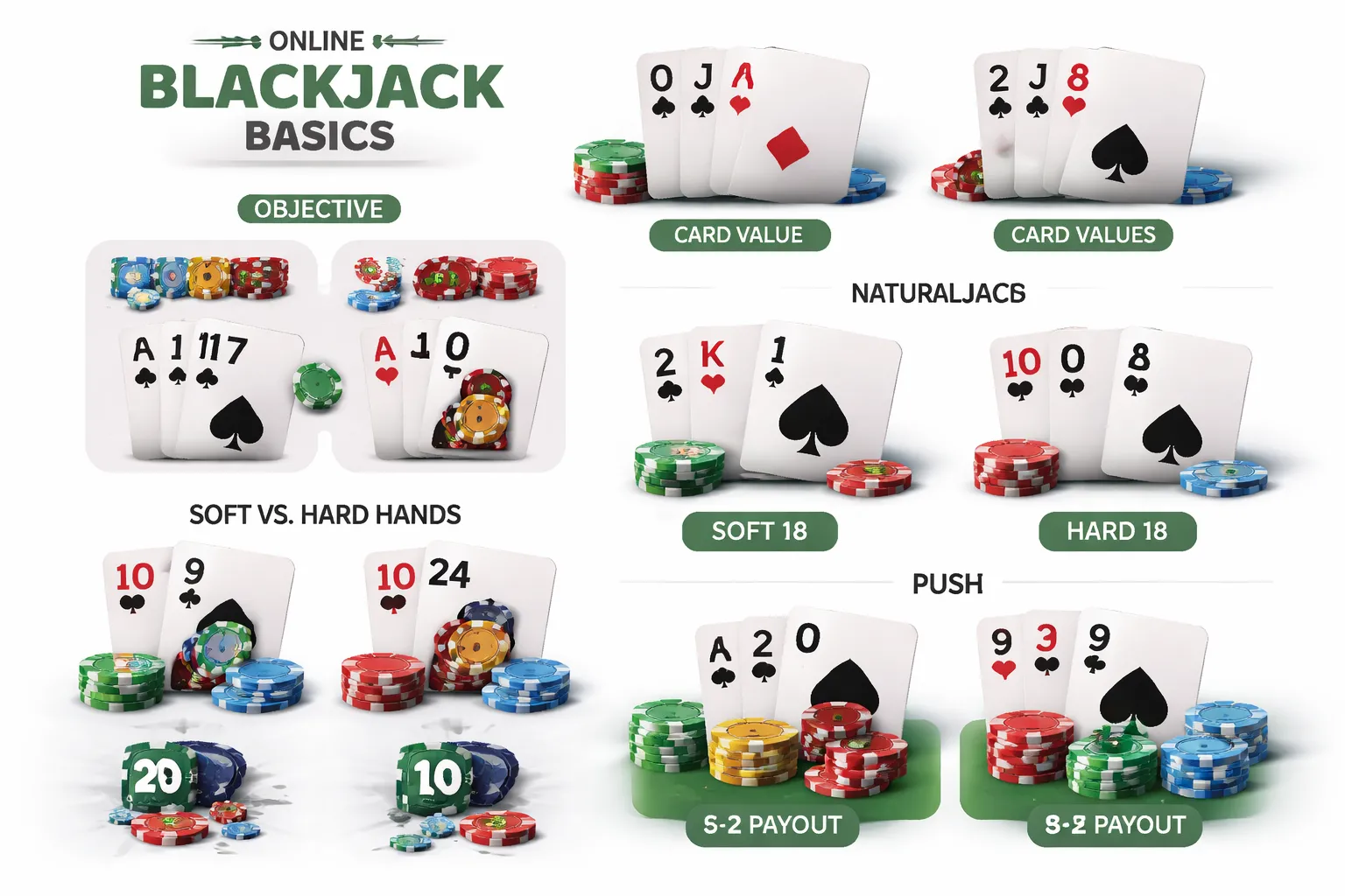 Online Blackjack Basics: Objective, Card Values, and Win Conditions