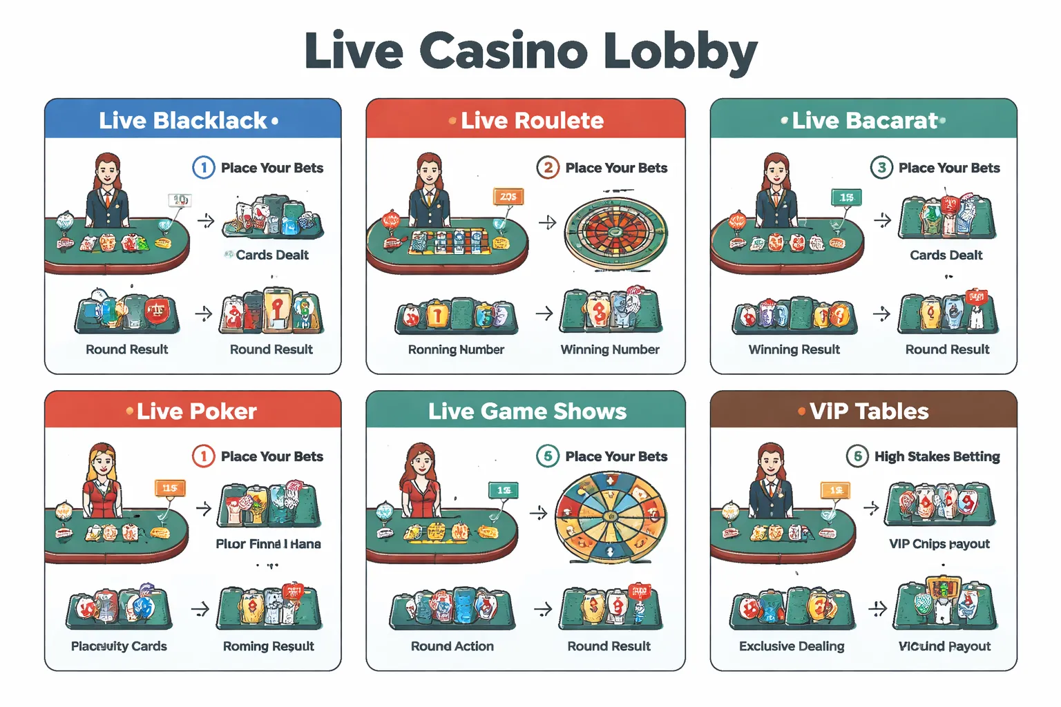 Popular Live Casino Games and How Each One Plays