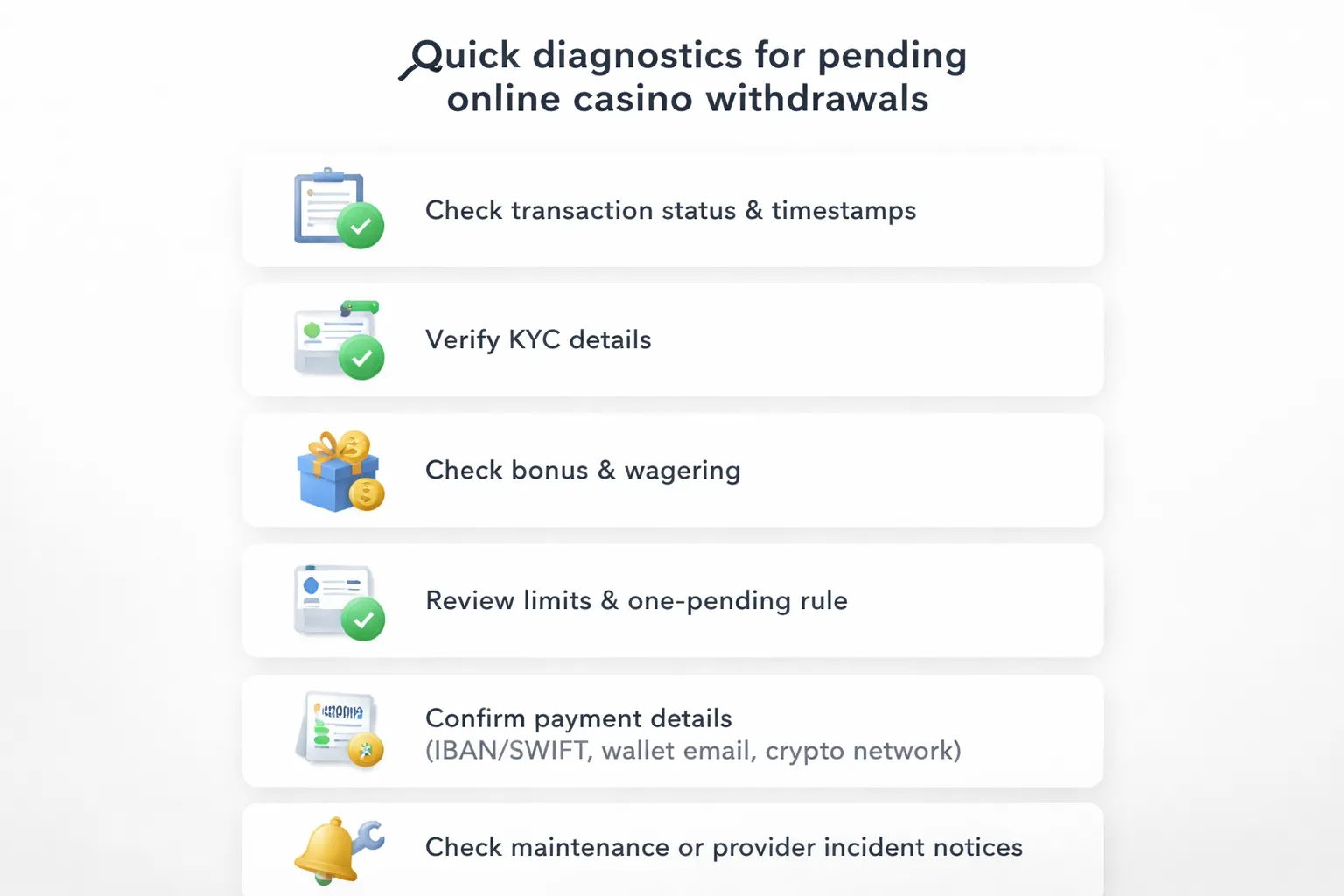 Quick Diagnostics: Check These Items Before You Contact Support