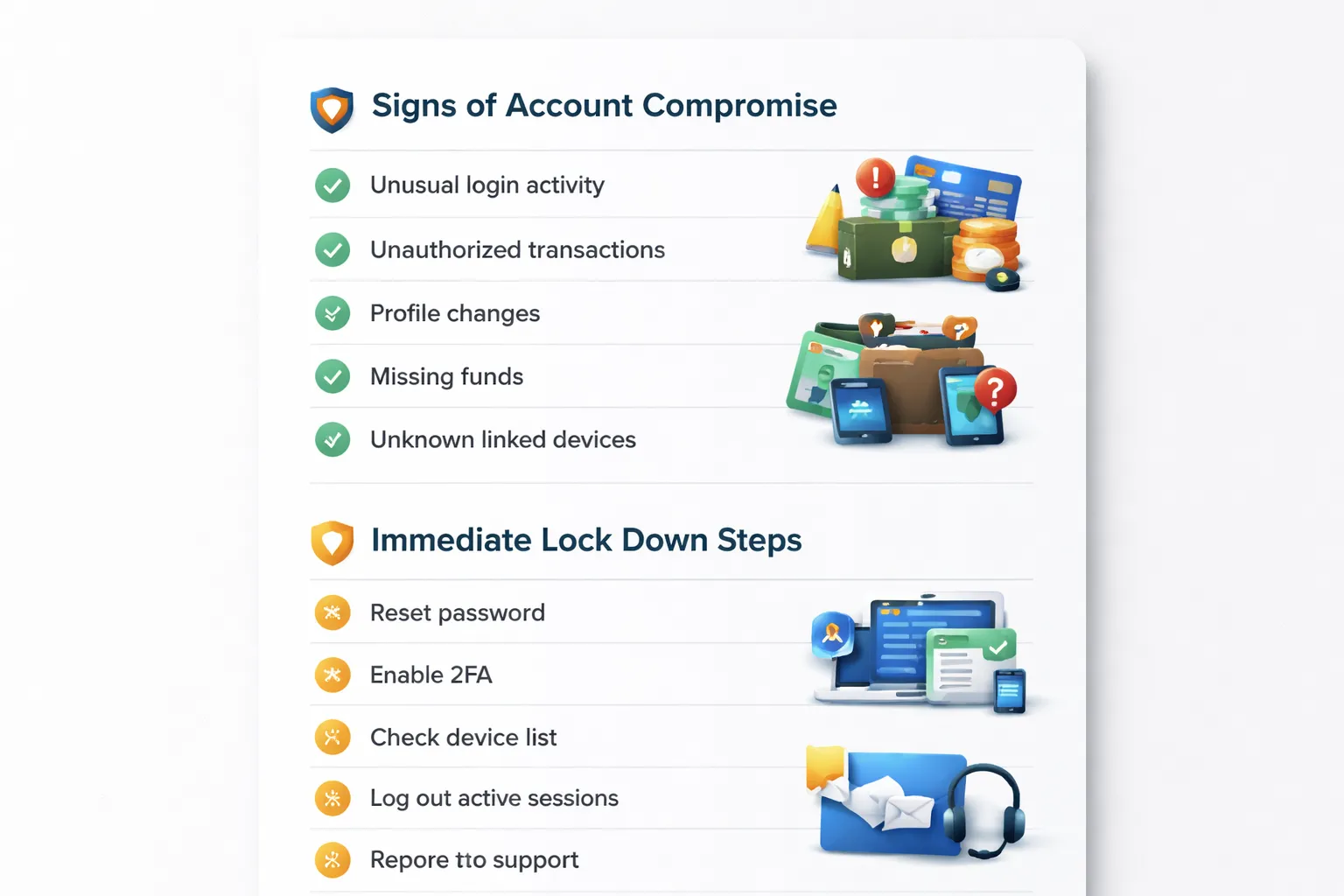 Security red flags and account recovery if you suspect hacking