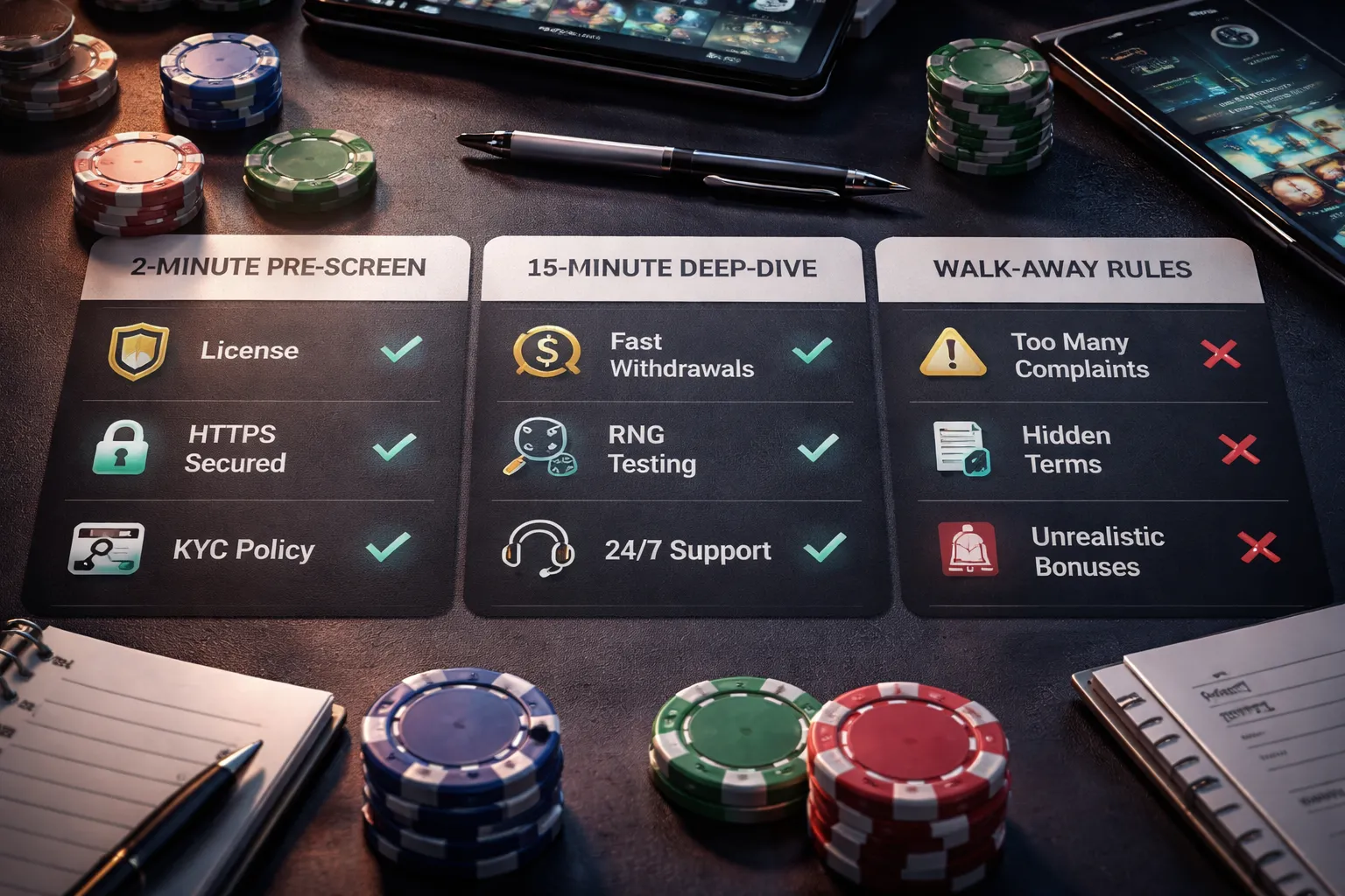 Step-by-step checklist: how to choose a safe online casino