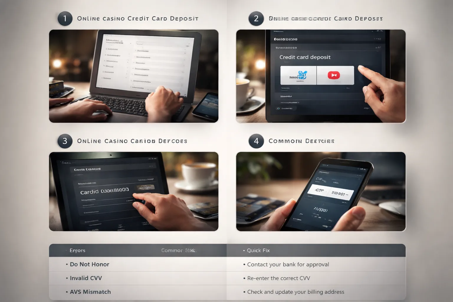 Step-by-step: how to deposit with a credit card at an online casino