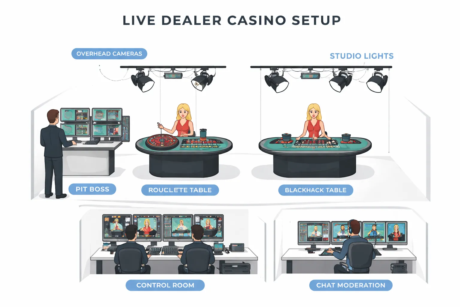 The Live Dealer Setup: Studios, Tables, and People Behind the Scenes