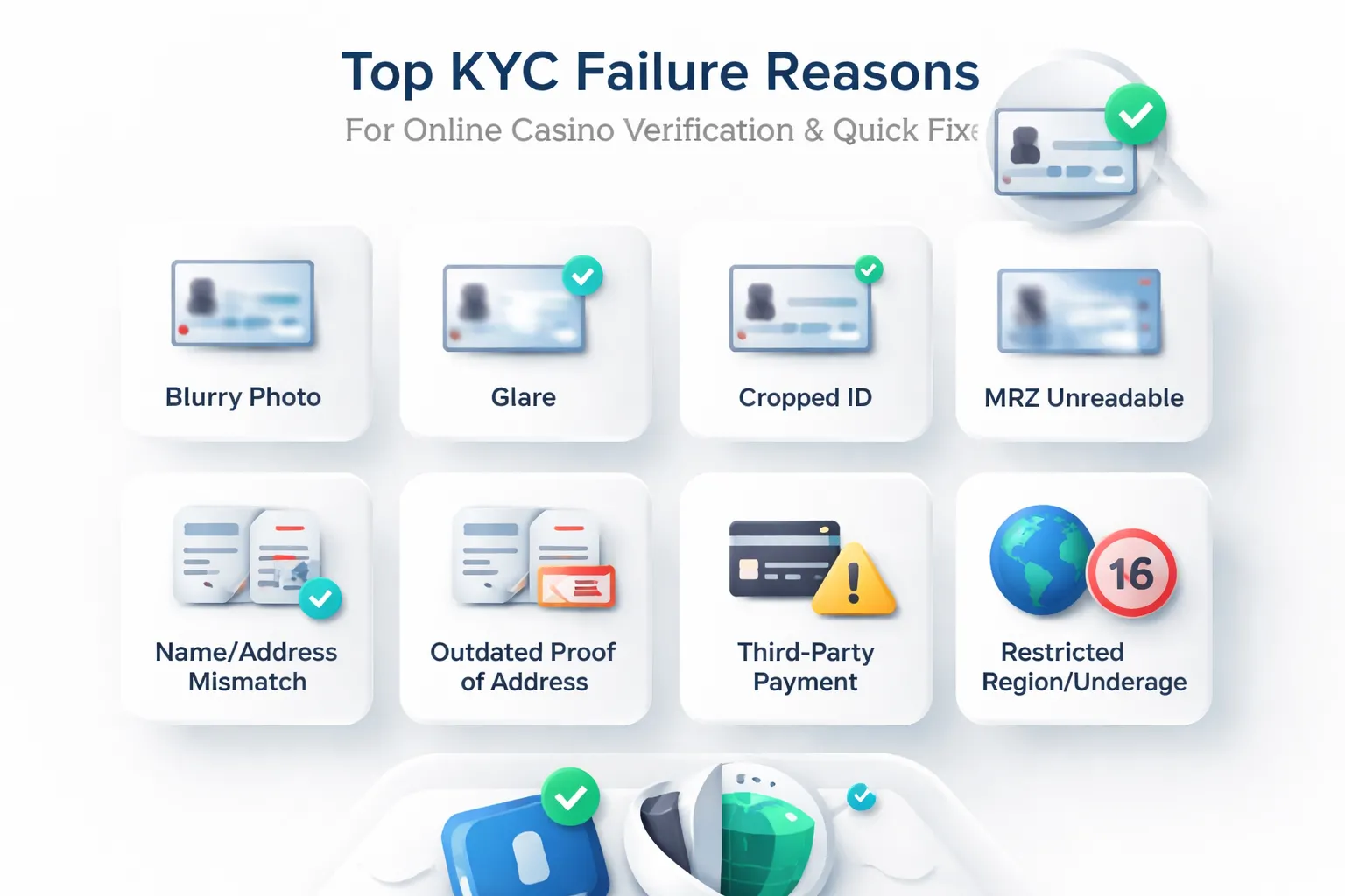 Top reasons casino verification fails (and how to fix each one quickly)