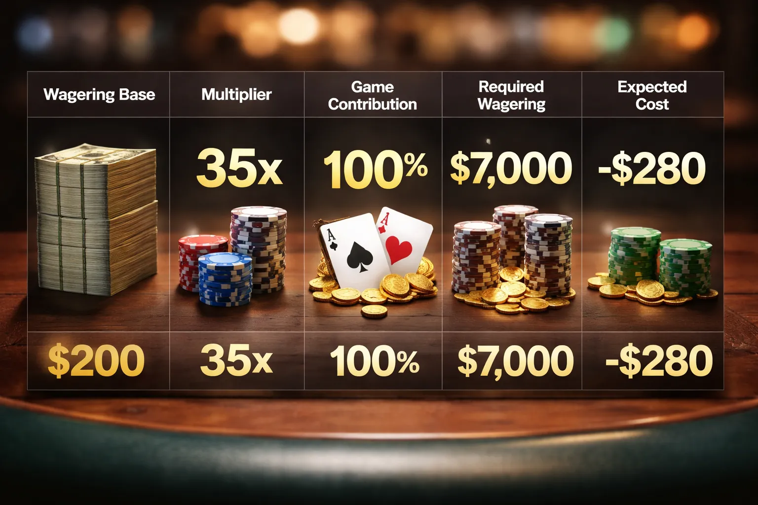 Wagering requirements: how to calculate the real cost of a bonus