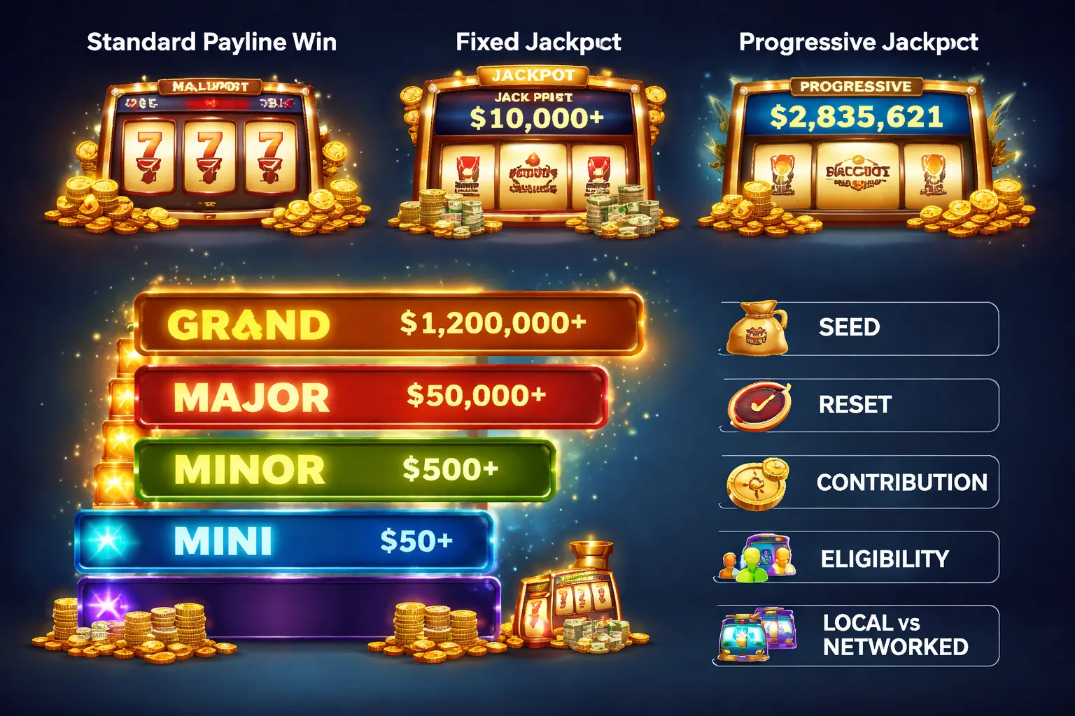 What slot jackpots are (and how they differ from regular wins)